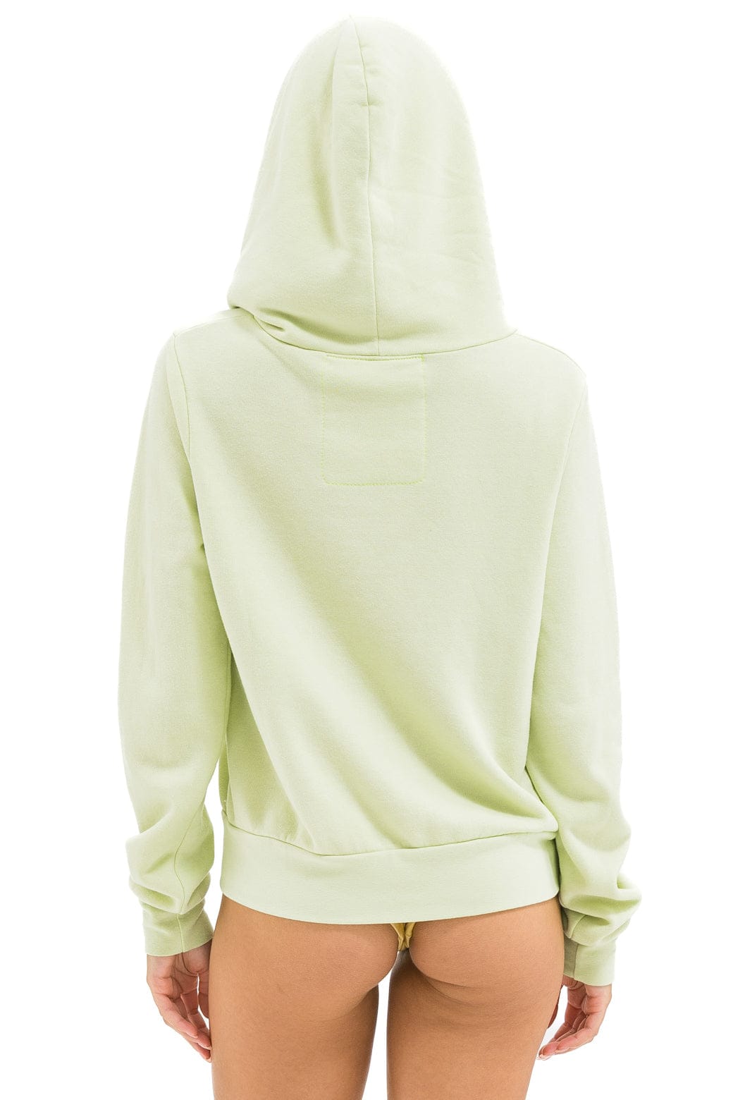 Aviator Nation 5 STRIPE HOODIE - LIME CREAM // SEAFOAM
