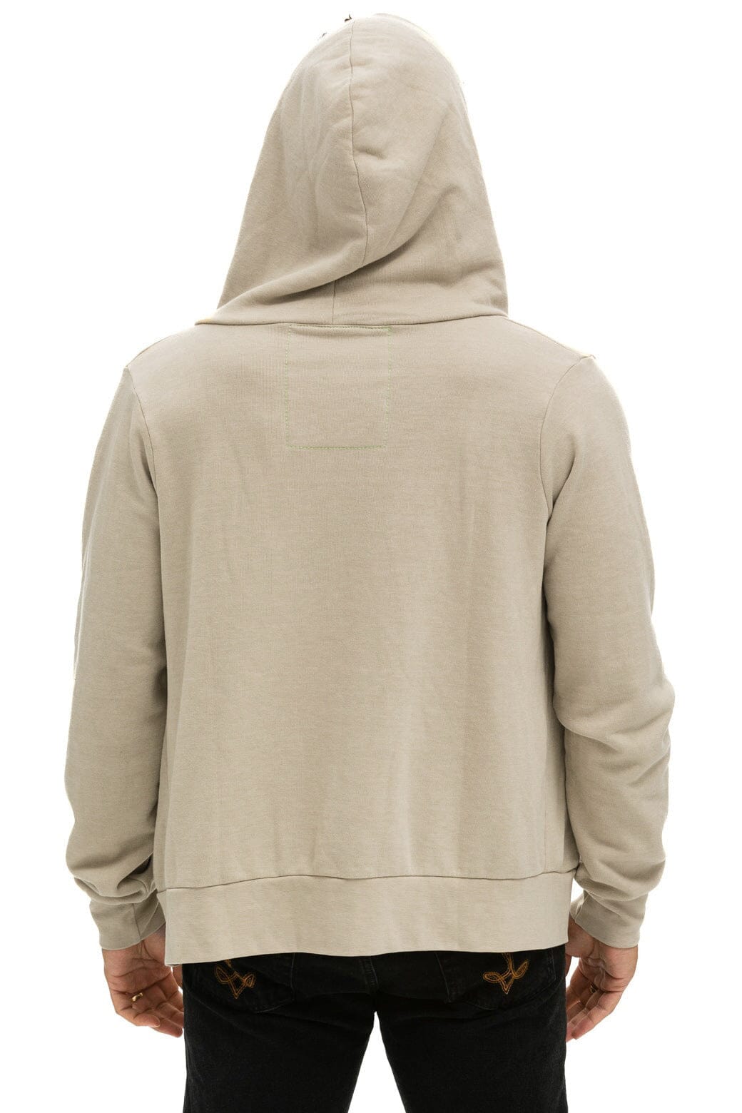 Aviator Nation 5 STRIPE HOODIE - SAND // RAINBOW WHITE