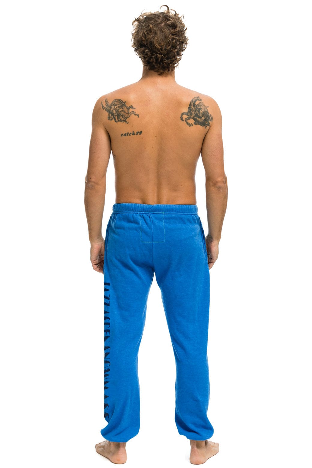 Aviator Nation JAZZ ASPEN SNOWMASS 2025 - UNISEX POCKET SWEATPANTS - ADVENTURE BLUE