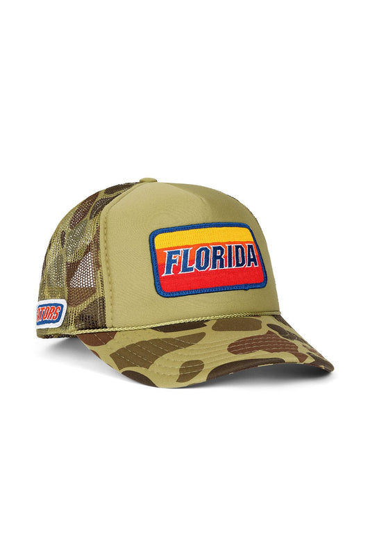 Aviator Nation UNIVERSITY OF FLORIDA VINTAGE LOW RISE TRUCKER - CAMO