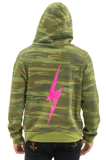 Aviator Nation BOLT HOODIE - CAMO // NEON PINK