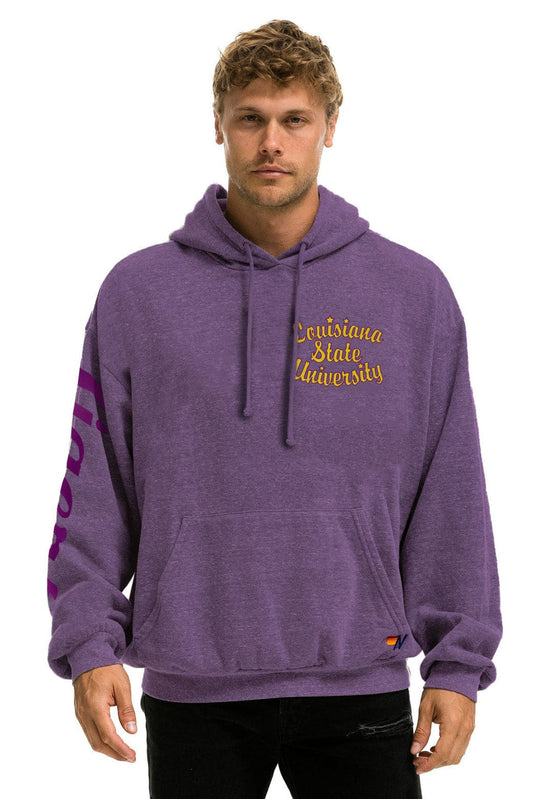 Aviator Nation LSU TIGER RELAXED PULLOVER HOODIE  - GRAPE
