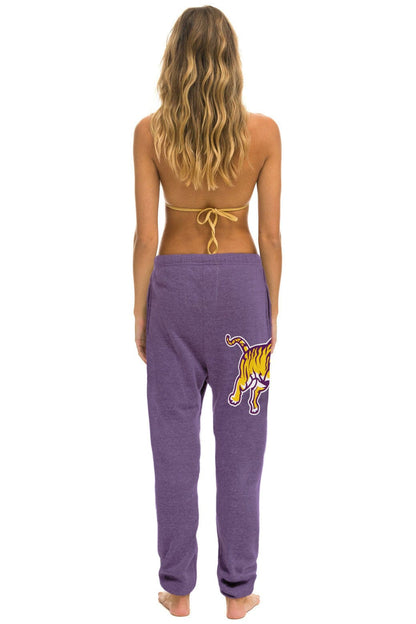 Aviator Nation LSU TIGER UNISEX POCKET SWEATPANTS - GRAPE