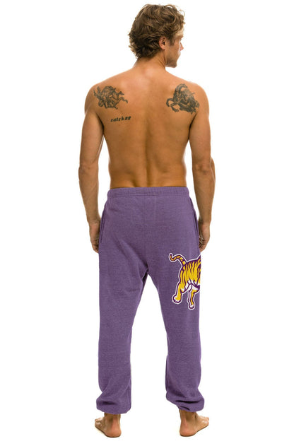 Aviator Nation LSU TIGER UNISEX POCKET SWEATPANTS - GRAPE