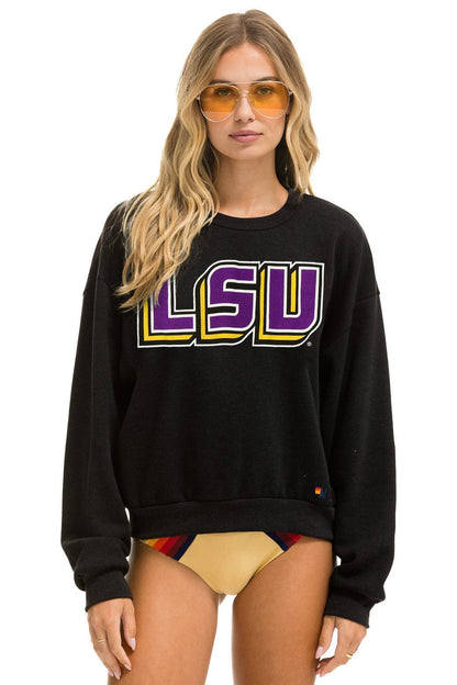 Aviator Nation LSU RELAXED CREW SWEATSHIRT - BLACK