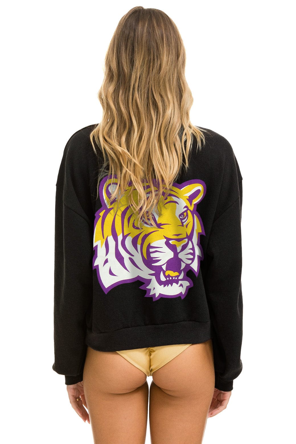 Aviator Nation LSU RELAXED CREW SWEATSHIRT - BLACK