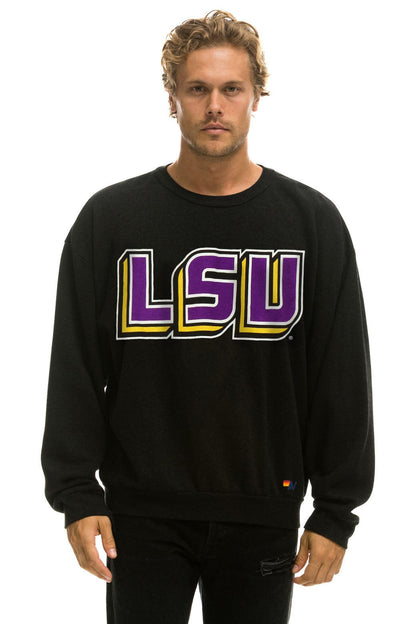 Aviator Nation LSU RELAXED CREW SWEATSHIRT - BLACK