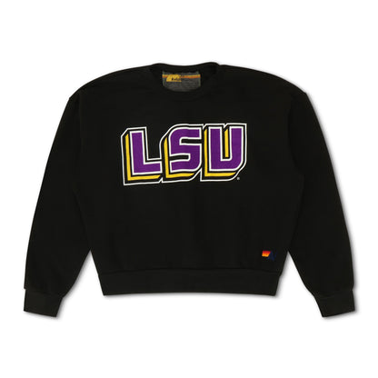 Aviator Nation LSU RELAXED CREW SWEATSHIRT - BLACK