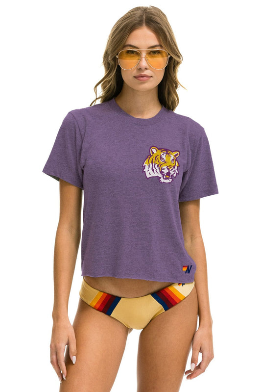 Aviator Nation LSU TIGER BOYFRIEND TEE - GRAPE
