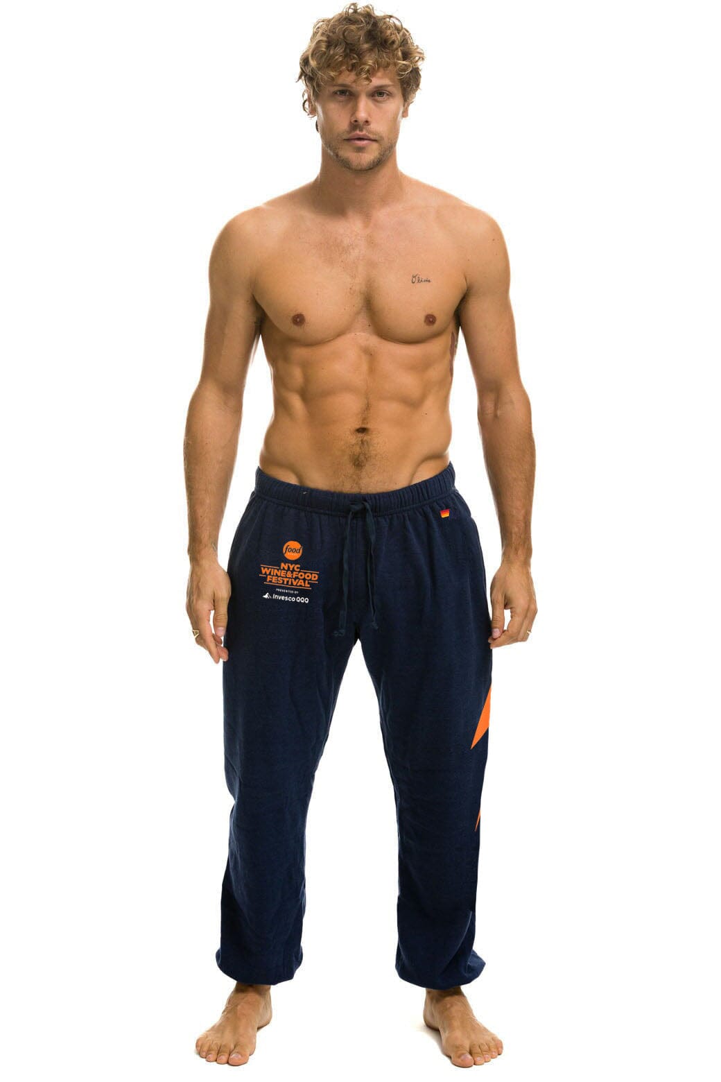 Aviator Nation NEW YORK WINE & FOOD 2025 UNISEX POCKET SWEATPANTS - NAVY