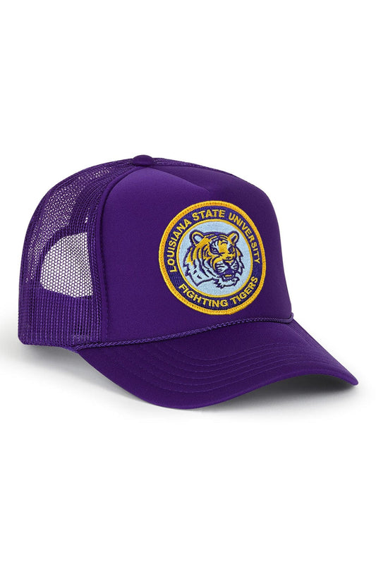 Aviator Nation LSU VINTAGE LOW RISE TRUCKER - PURPLE