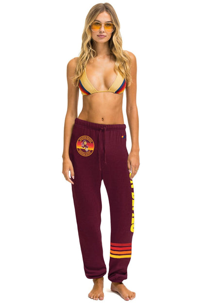 Aviator Nation ASU FORK UNISEX POCKET SWEATPANTS - MAROON