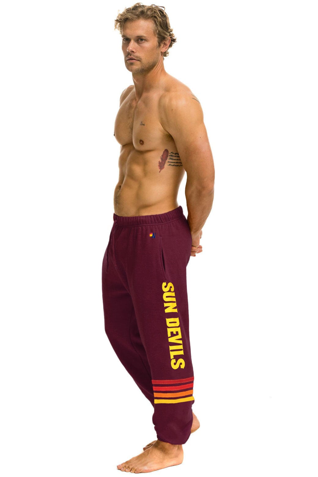 Aviator Nation ASU FORK UNISEX POCKET SWEATPANTS - MAROON