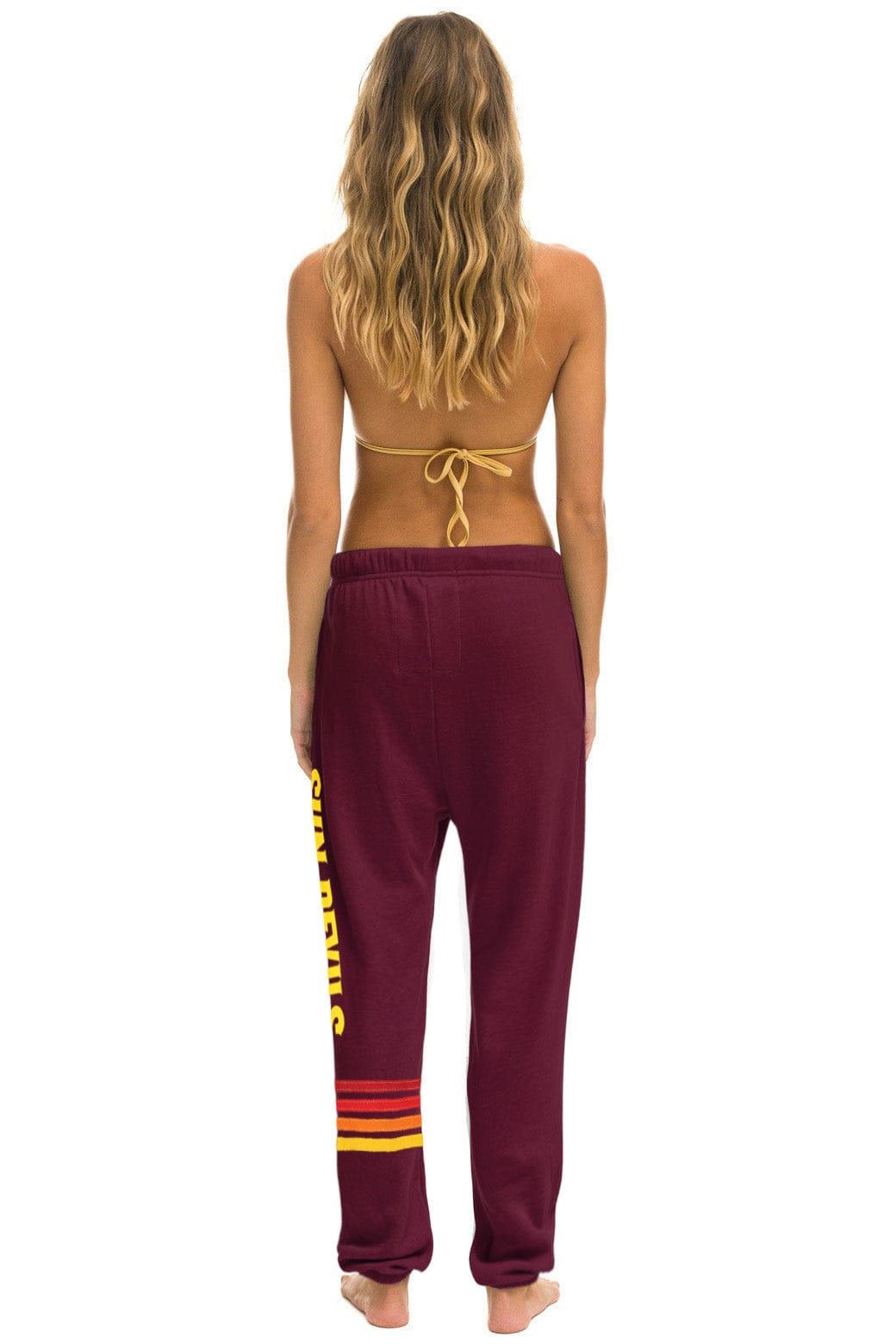 Aviator Nation ASU FORK UNISEX POCKET SWEATPANTS - MAROON