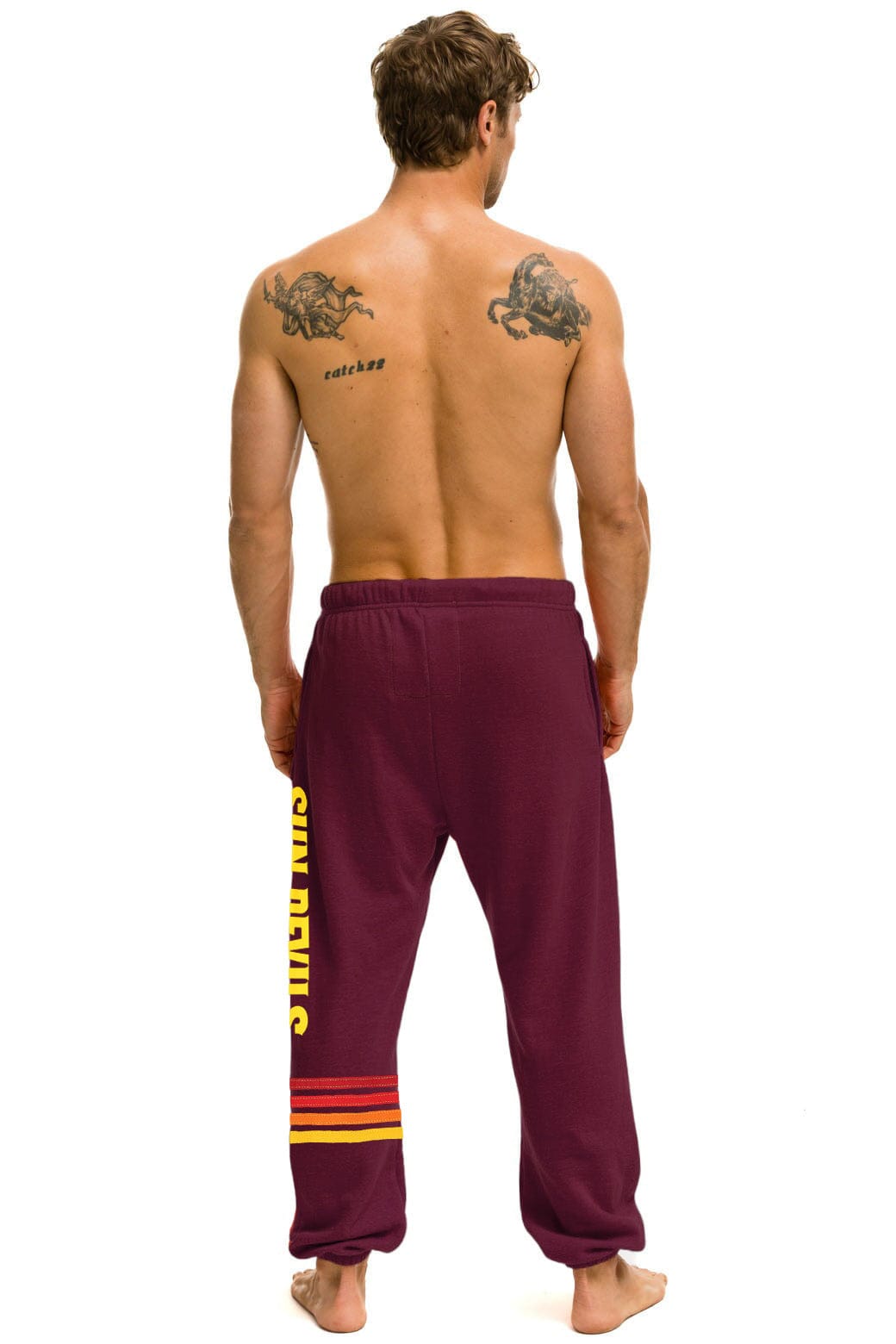 Aviator Nation ASU FORK UNISEX POCKET SWEATPANTS - MAROON