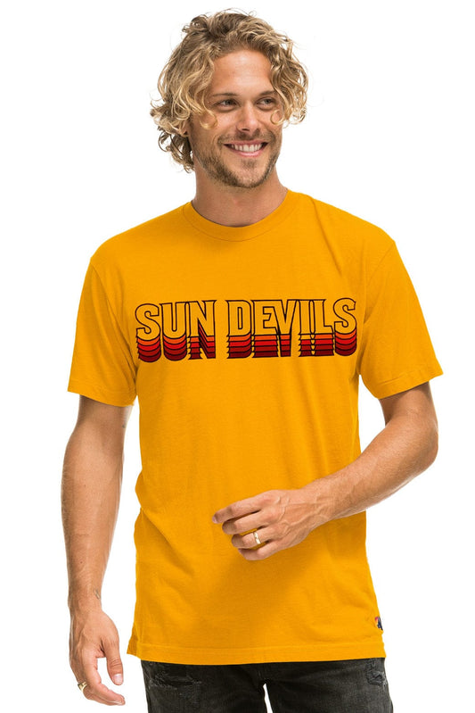 Aviator Nation ASU SUN DEVILS CREW TEE SHIRT - GOLD