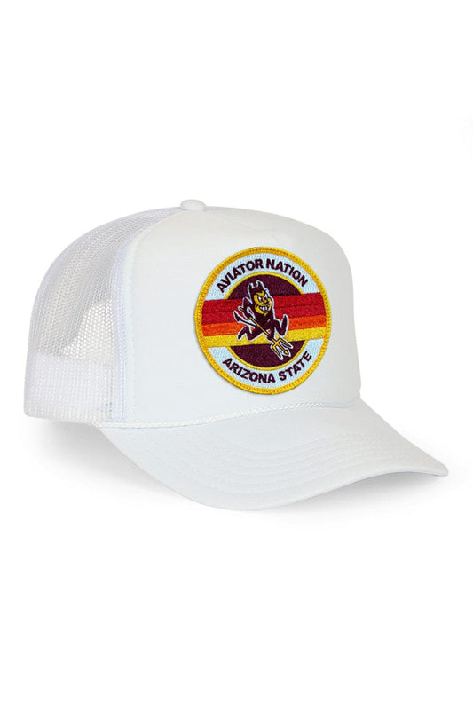 Aviator Nation ASU X AVIATOR NATION VINTAGE LOW RISE TRUCKER - WHITE