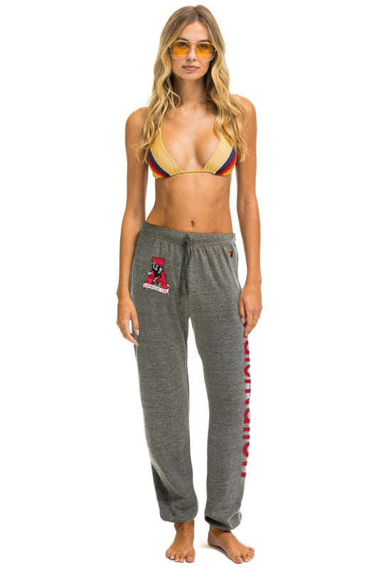 Aviator Nation UNIVERSITY OF ALABAMA UNISEX POCKET SWEATPANTS - HEATHER GREY