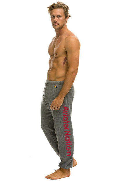 Aviator Nation UNIVERSITY OF ALABAMA UNISEX POCKET SWEATPANTS - HEATHER GREY
