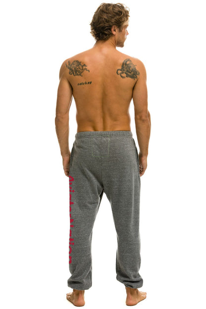 Aviator Nation UNIVERSITY OF ALABAMA UNISEX POCKET SWEATPANTS - HEATHER GREY
