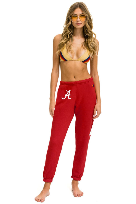 Aviator Nation UNIVERSITY OF ALABAMA BOLT SWEATPANTS - CRIMSON