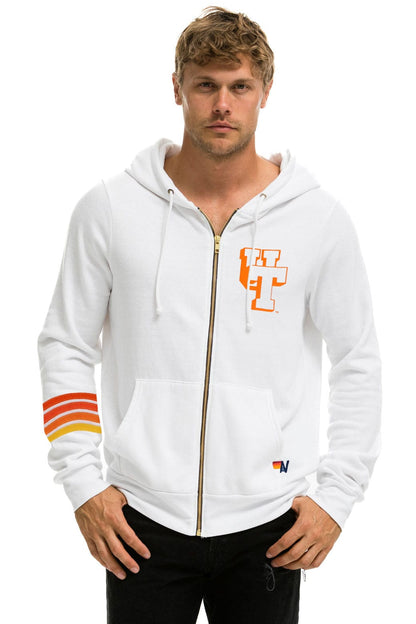 Aviator Nation UNIVERSITY OF TENNESSEE SMOKEY ZIP HOODIE - WHITE