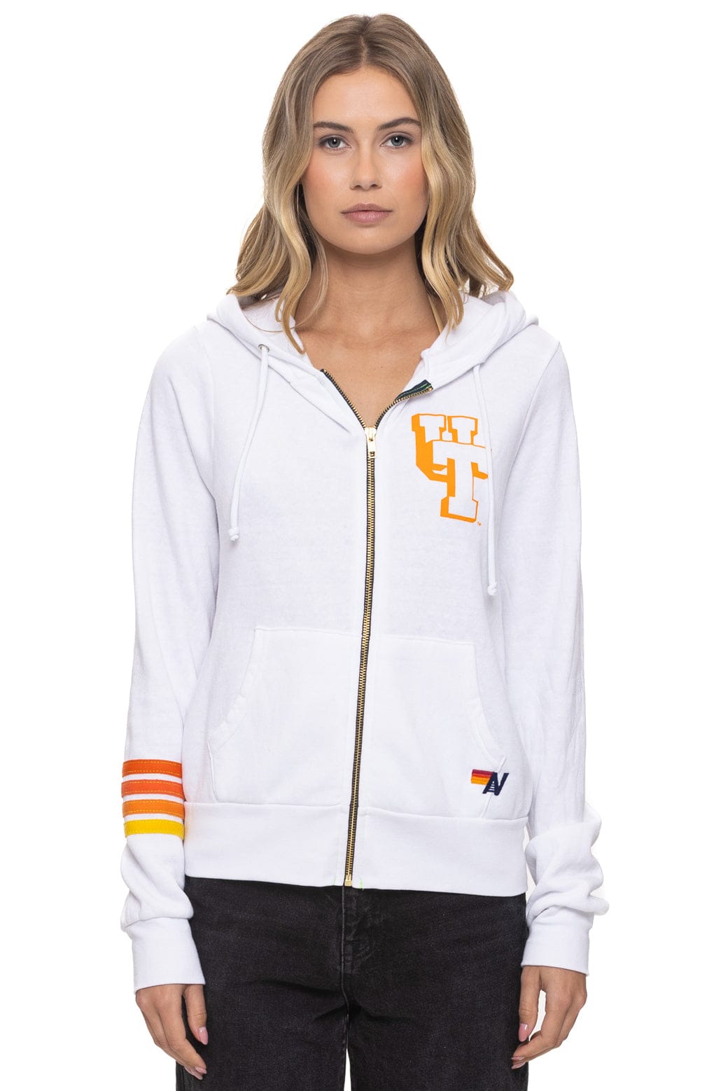Aviator Nation UNIVERSITY OF TENNESSEE SMOKEY ZIP HOODIE - WHITE