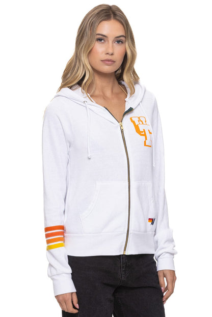 Aviator Nation UNIVERSITY OF TENNESSEE SMOKEY ZIP HOODIE - WHITE
