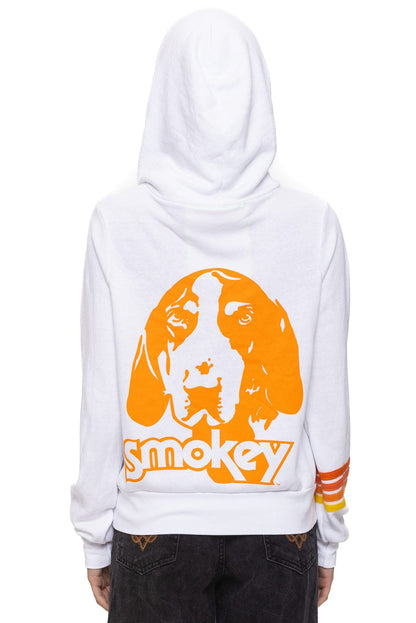 Aviator Nation UNIVERSITY OF TENNESSEE SMOKEY ZIP HOODIE - WHITE