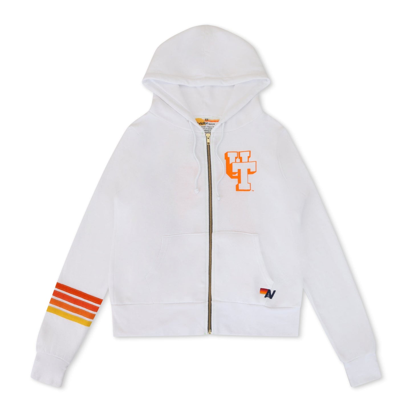 Aviator Nation UNIVERSITY OF TENNESSEE SMOKEY ZIP HOODIE - WHITE
