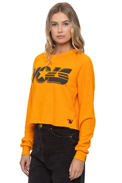 Aviator Nation UNIVERSITY OF TENNESSEE VOLS CROPPED CREW SWEATSHIRT - TENNESSEE ORANGE