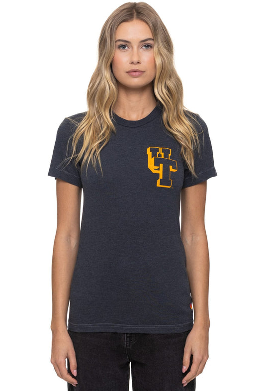 Aviator Nation UNIVERSITY OF TENNESSEE BOLT CREW TEE SHIRT - CHARCOAL