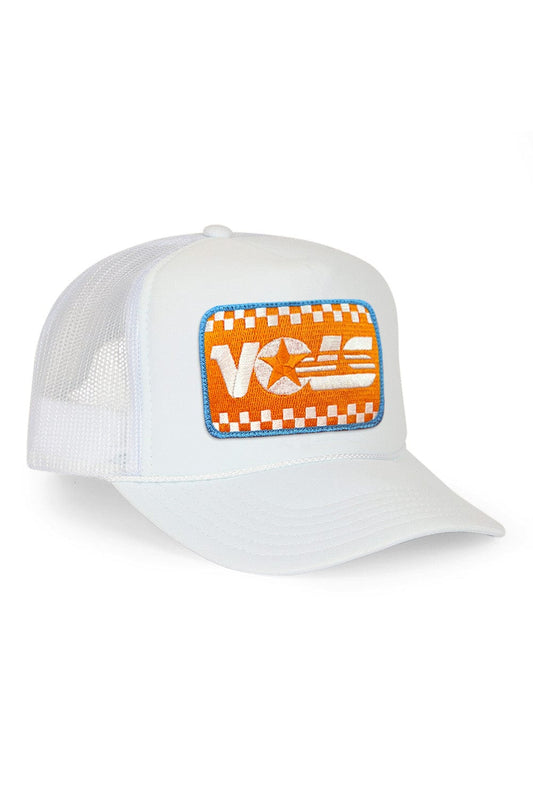 Aviator Nation UNIVERSITY OF TENNESSEE VOLS VINTAGE LOW RISE TRUCKER - WHITE