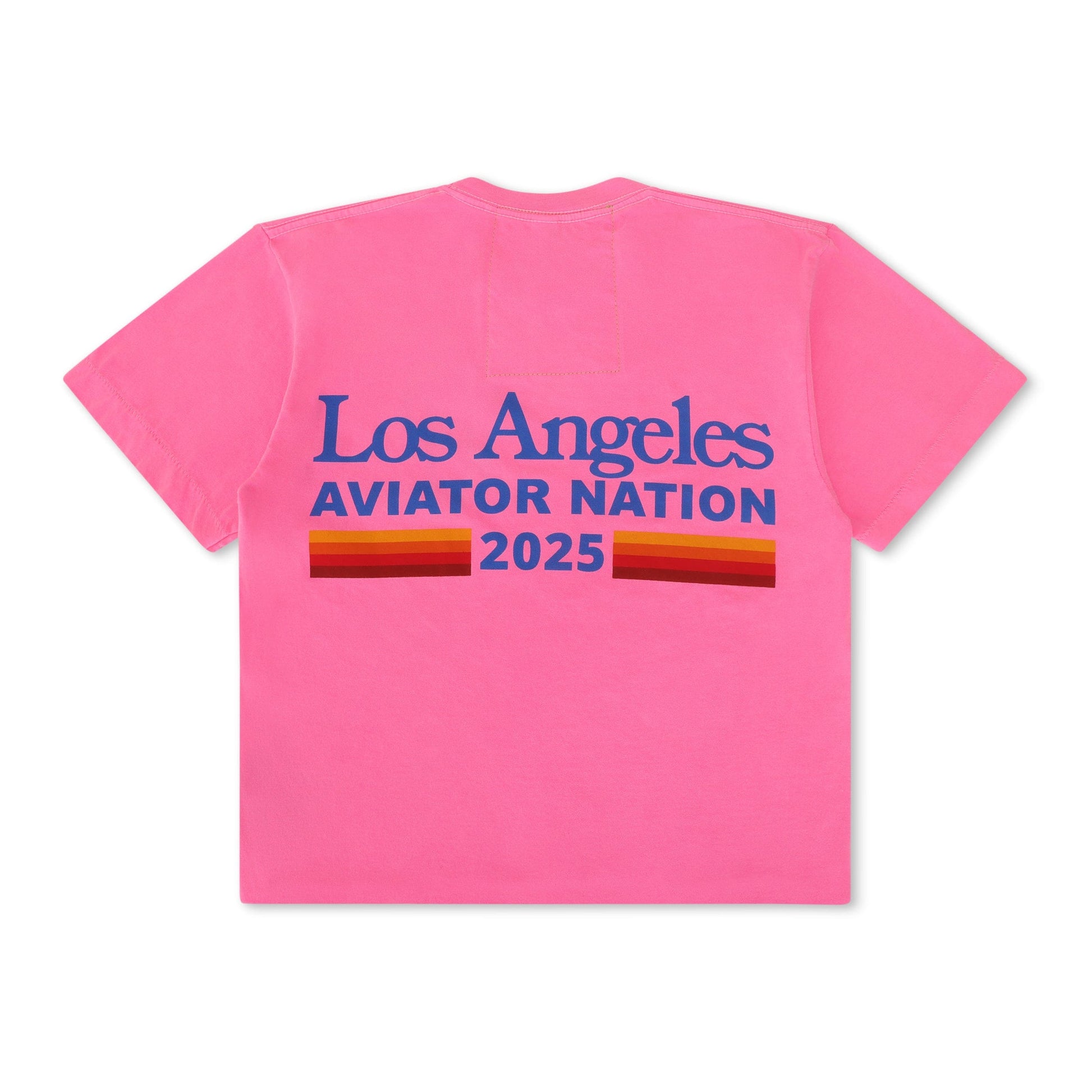 Aviator Nation LOS ANGELES WINE & FOOD 2025 BOYFRIEND TEE - NEON PINK