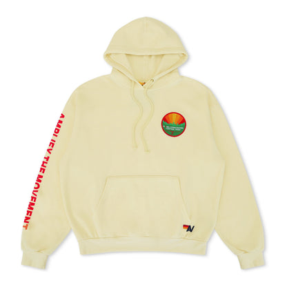 Aviator Nation GLOBAL CITIZEN 2025 RELAXED PULLOVER HOODIE - VINTAGE WHITE