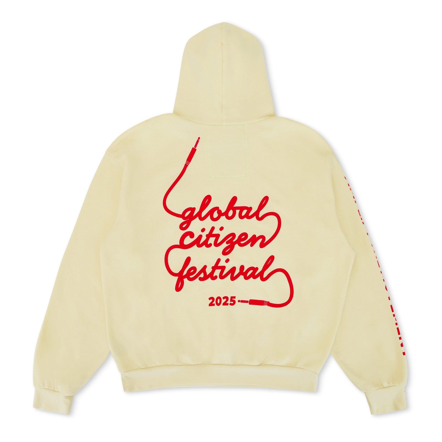 Aviator Nation GLOBAL CITIZEN 2025 RELAXED PULLOVER HOODIE - VINTAGE WHITE