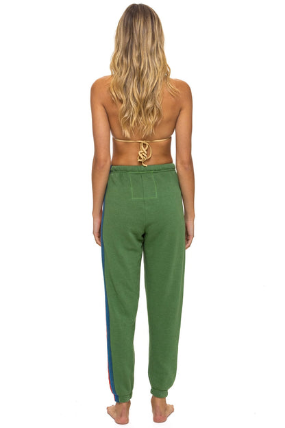 Aviator Nation 5 STRIPE SWEATPANTS - PALM