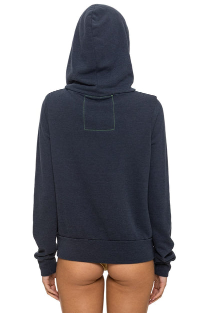 Aviator Nation MOUNTAIN STITCH CHEVRON 4 ZIP HOODIE - CHARCOAL