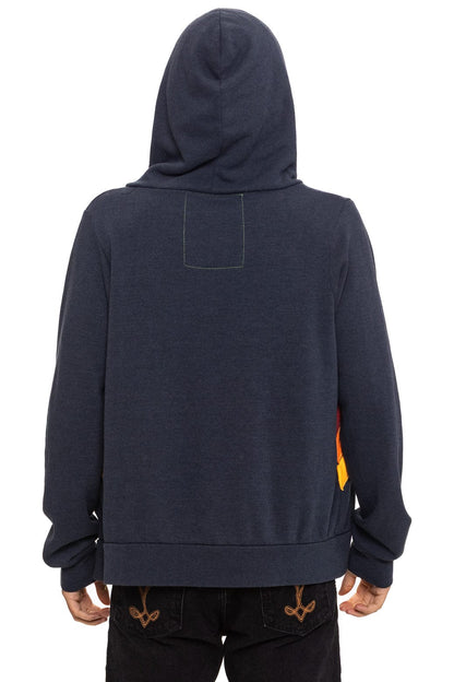 Aviator Nation MOUNTAIN STITCH CHEVRON 4 ZIP HOODIE - CHARCOAL