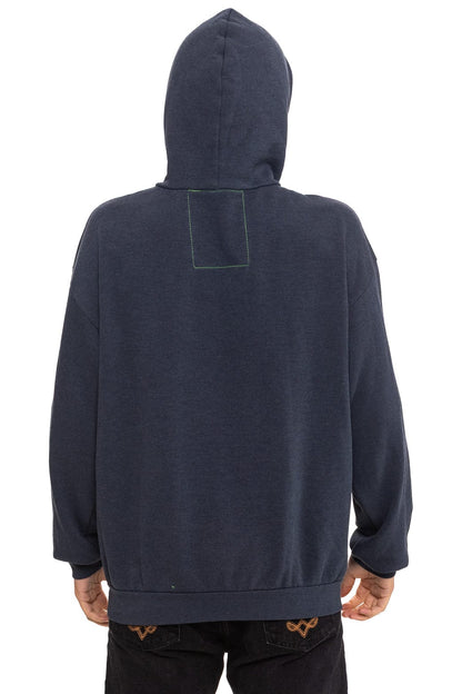 Aviator Nation MOUNTAIN STITCH CHEVRON PULLOVER HOODIE RELAXED - CHARCOAL