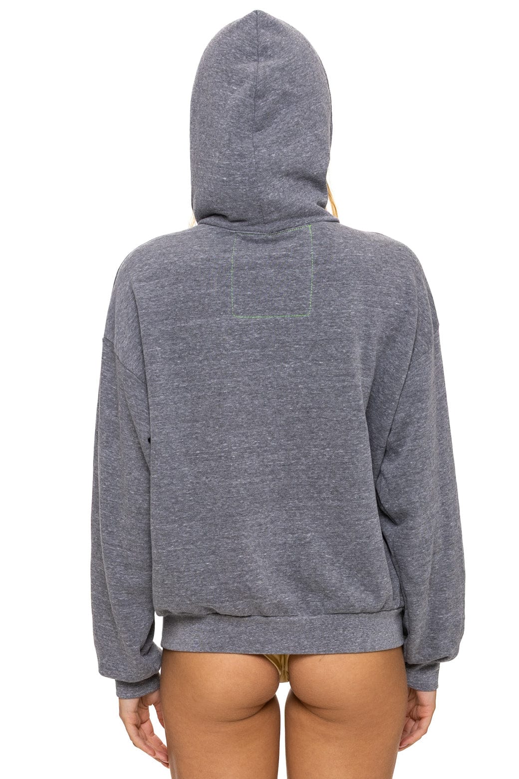 Aviator Nation MOUNTAIN STITCH CHEVRON PULLOVER HOODIE RELAXED - HEATHER GREY
