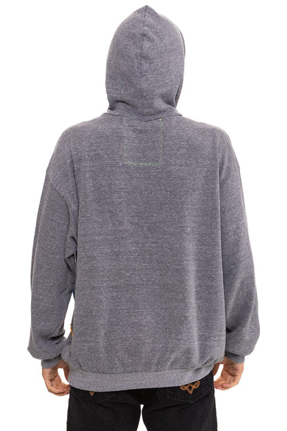 Aviator Nation MOUNTAIN STITCH CHEVRON PULLOVER HOODIE RELAXED - HEATHER GREY