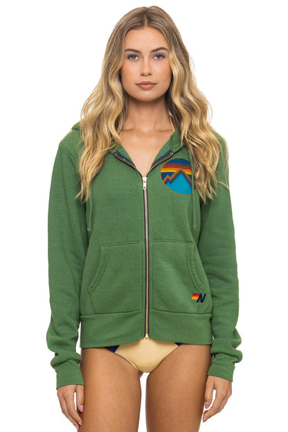 Aviator Nation ALL SEASONS CIRCLE ZIP HOODIE - PALM