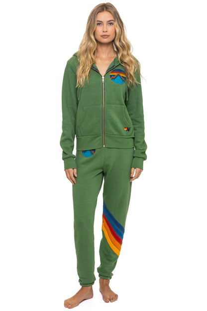 Aviator Nation ALL SEASONS CIRCLE ZIP HOODIE - PALM