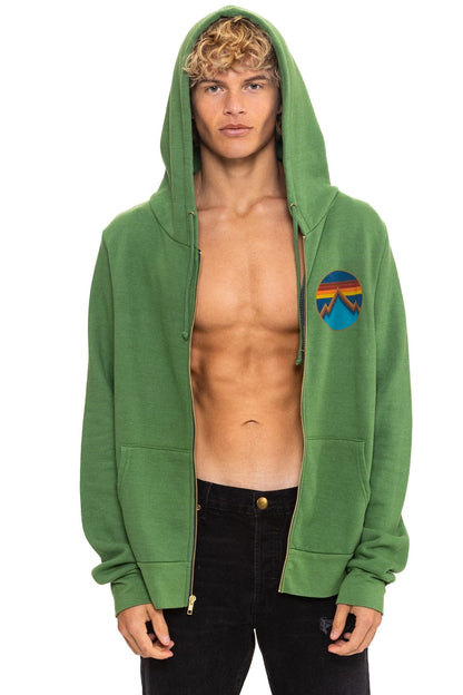 Aviator Nation ALL SEASONS CIRCLE ZIP HOODIE - PALM