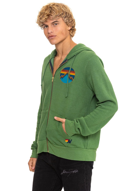 Aviator Nation ALL SEASONS CIRCLE ZIP HOODIE - PALM