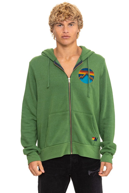 Aviator Nation ALL SEASONS CIRCLE ZIP HOODIE - PALM