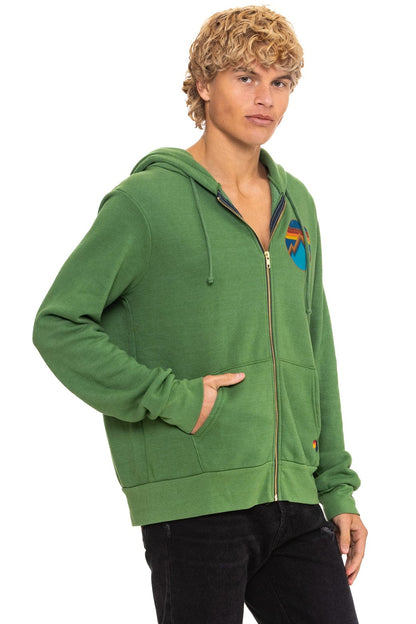 Aviator Nation ALL SEASONS CIRCLE ZIP HOODIE - PALM