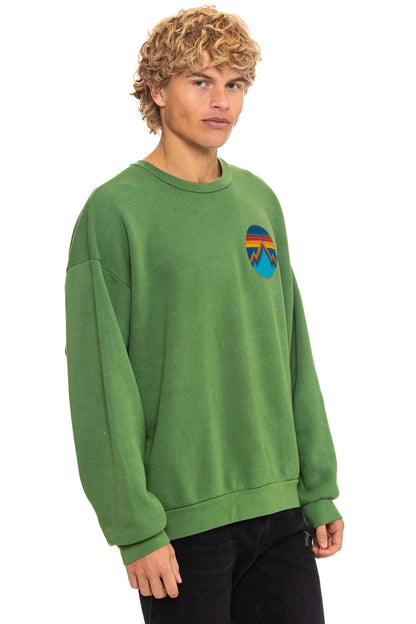 Aviator Nation ALL SEASONS CIRCLE RELAXED CREW SWEATSHIRT - PALM