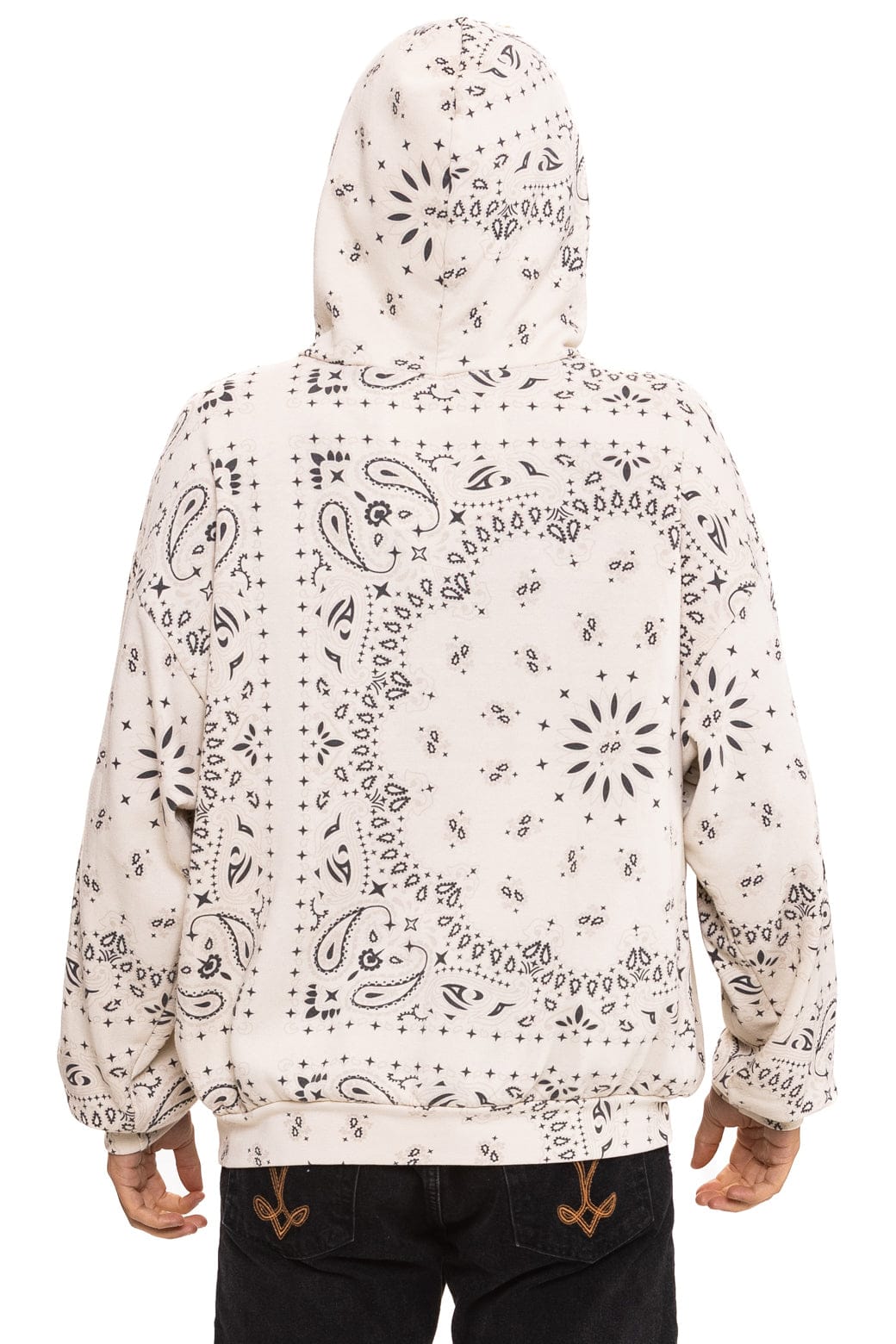 Aviator Nation BANDANA RELAXED PULLOVER HOODIE - VINTAGE WHITE